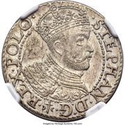 Grosz pruski - Stefan Batory Malbork mint obverse image