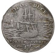 Grosz - August II Mocny Drezno mint, Polish–Lithuanian Commonwealth, 1717 reverse image
