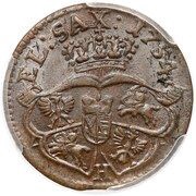Grosz - August III Sas Grünthal mint, Polish–Lithuanian Commonwealth, 1754-1755 reverse image