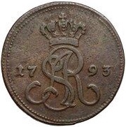 Grosz koronny / bigger type / - Stanisław August Poniatowski Warszawa mint obverse image