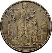 10 Centimes 50 Years of Belgium, Belgium, 1880 reverse image