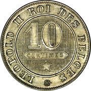 10 Centimes - Léopold II French text, Belgium, 1894-1901 reverse image