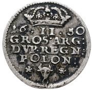 Dwugrosz - Jan II Kazimierz Waza Bydgoszcz mint, Polish–Lithuanian Commonwealth, 1650-1651 reverse image