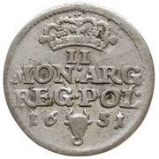 Dwugrosz - Jan II Kazimierz Waza Bydgoszcz mint, Polish–Lithuanian Commonwealth, 1651 reverse image
