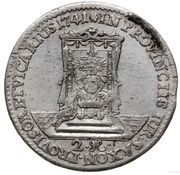 Dwugrosz wikariacki - August III Sas Drezno mint, Polish–Lithuanian Commonwealth, 1741-1742 reverse image