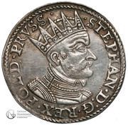 Trojak gdański - Stefan Batory Gdańsk mint obverse image
