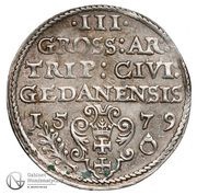 Trojak gdański - Stefan Batory Gdańsk mint, Polish–Lithuanian Commonwealth, 1579 reverse image