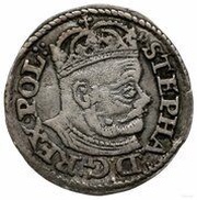 Trojak koronny - Stefan Batory Olkusz mint obverse image