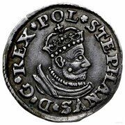 Trojak koronny - Stefan Batory Olkusz mint obverse image