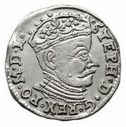Trojak litewski - Stefan Batory Wilno mint obverse image