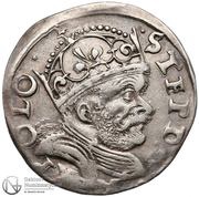 Trojak koronny - Stefan Batory Poznań mint obverse image
