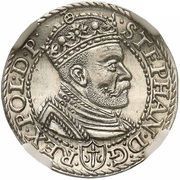Trojak pruski - Stefan Batory Malbork mint obverse image