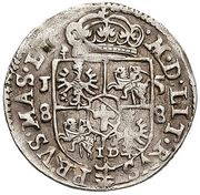 Trojak / 3 Grosze - Sigismund III Vasa Olkusz; royal arms, Polish–Lithuanian Commonwealth, 1588 reverse image