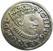Trojak / 3 Grosze - Sigismund III Vasa Poznań; Przegonia shield, I D obverse image