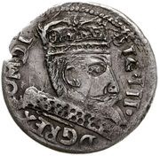 Trojak anomalny / 3 Grosze - Sigismund III Vasa unknown mint - unusual obverse image