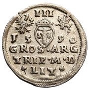 Trojak / 3 Grosze - Sigismund III Vasa Wilno mint, Polish–Lithuanian Commonwealth, 1590 reverse image