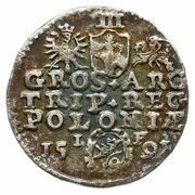 Trojak / 3 Grosze - Sigismund III Vasa Olkusz mint, Polish–Lithuanian Commonwealth, 1590-1591 reverse image