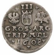 Trojak / 3 Grosze - Sigismund III Vasa Wilno mint, Polish–Lithuanian Commonwealth, 1590-1608 reverse image