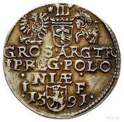 Trojak / 3 Grosze - Sigismund III Vasa Olkusz mint, Polish–Lithuanian Commonwealth, 1591-1600 reverse image
