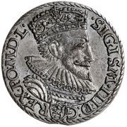 Trojak / 3 Grosze - Sigismund III Vasa Malbork; ring and triangle obverse image