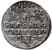 Trojak / 3 Grosze - Sigismund III Vasa Olkusz mint, Polish–Lithuanian Commonwealth, 1593-1595 reverse image