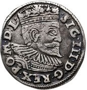 Trojak / 3 Grosze - Sigismund III Vasa Poznań; Lewart shield I F/V I obverse image