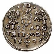 Trojak / 3 Grosze - Sigismund III Vasa Wilno mint, Polish–Lithuanian Commonwealth, 1595-1596 reverse image