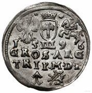 Trojak / 3 Grosze - Sigismund III Vasa Wilno mint, Polish–Lithuanian Commonwealth, 1596-1597 reverse image