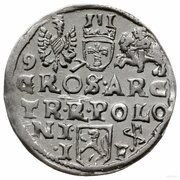 Trojak / 3 Grosze - Sigismund III Vasa Lublin; Lewart arms, IF, $, Polish–Lithuanian Commonwealth, 1597 reverse image