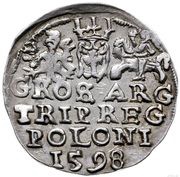 Trojak / 3 Grosze - Sigismund III Vasa Lublin mint, Polish–Lithuanian Commonwealth, 1598 reverse image