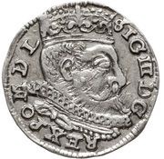 Trojak / 3 Grosze - Sigismund III Vasa Lublin; Lewart arms, L mint mark obverse image