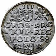 Trojak / 3 Grosze - Sigismund III Vasa Wschowa; Lewart arms, HR / K, Polish–Lithuanian Commonwealth, 1598 reverse image