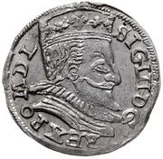 Trojak / 3 Grosze - Sigismund III Vasa Lublin; L mint mark obverse image