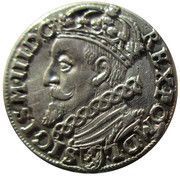 Trojak / 3 Grosze - Sigismund III Vasa Kraków; bust left obverse image