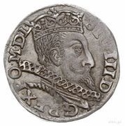 Trojak / 3 Grosze - Sigismund III Vasa Poznań; Lewart shield obverse image