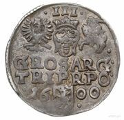 Trojak / 3 Grosze - Sigismund III Vasa Poznań; Lewart shield, Polish–Lithuanian Commonwealth, 1600-1601 reverse image