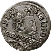 Trojak / 3 Grosze - Sigismund III Vasa Wschowa; Lewart arms, star obverse image
