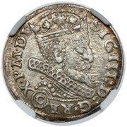 Trojak / 3 Grosze - Sigismund III Vasa Kraków; C mint mark obverse obverse image