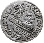 Trojak / 3 Grosze - Sigismund III Vasa Kraków; late type obverse image