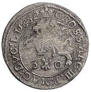 Trojak / 3 Grosze - Jan II Kazimierz Waza Wilno mint, Polish–Lithuanian Commonwealth, 1652 reverse image