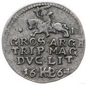 Trojak / 3 Grosze - Jan II Kazimierz Waza Wilno mint, Polish–Lithuanian Commonwealth, 1664-1665 reverse image