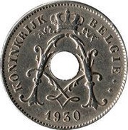 10 Centimes - Albert I Dutch text; with star obverse image
