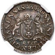 Trojak gdański - August III Sas Gdańsk mint reverse image