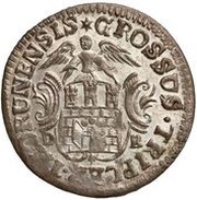 Trojak toruński - August III Sas Toruń mint, Polish–Lithuanian Commonwealth, 1763 reverse image