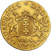 Trojak gdański - Stanisław August Poniatowski Gdańsk mint, Polish–Lithuanian Commonwealth, 1766 reverse image