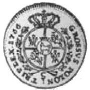 Trojak koronny - Stanisław August Poniatowski Kraków mint, Polish–Lithuanian Commonwealth, 1766 reverse image