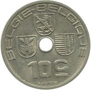 10 Centimes - Leopold III BELGIE-BELGIQUE, Belgium, 1939 reverse image