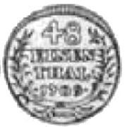 1⁄48 Talara / Półgrosz - August II Mocny Lipsk mint, Polish–Lithuanian Commonwealth, 1698-1711 reverse image