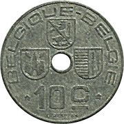 10 Centimes - Léopold III BELGIQUE-BELGIE, Belgium, 1941-1946 reverse image