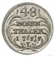 1⁄48 Talara / Półgrosz - August III Sas Lipsk mint, Polish–Lithuanian Commonwealth, 1755 reverse image